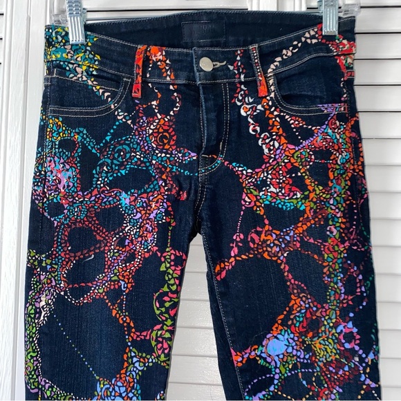 Koral Skinny Jeans Paint Splatter Stretch 27” Waist - Picture 2 of 3